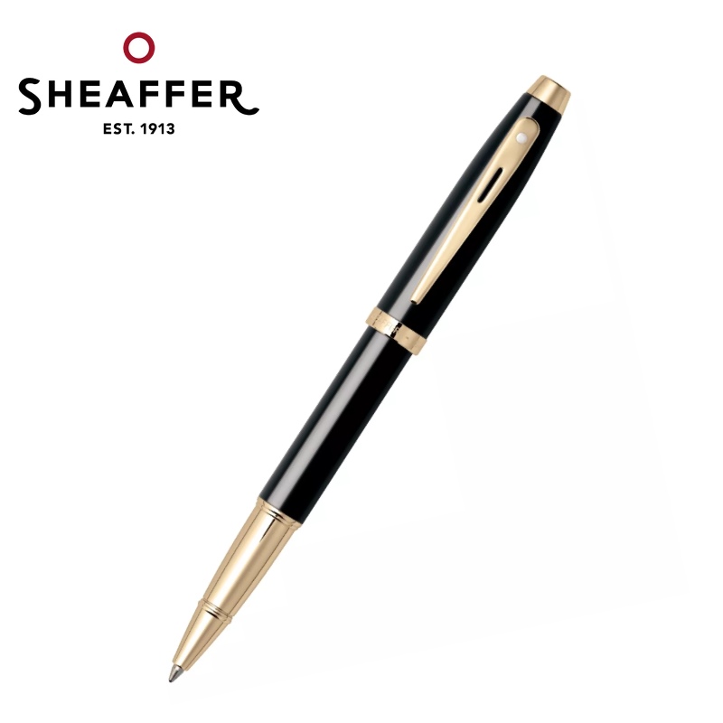 免費客製化刻字【Sheaffer】100亮黑金夾鋼珠筆 SFE1932251✿50B003